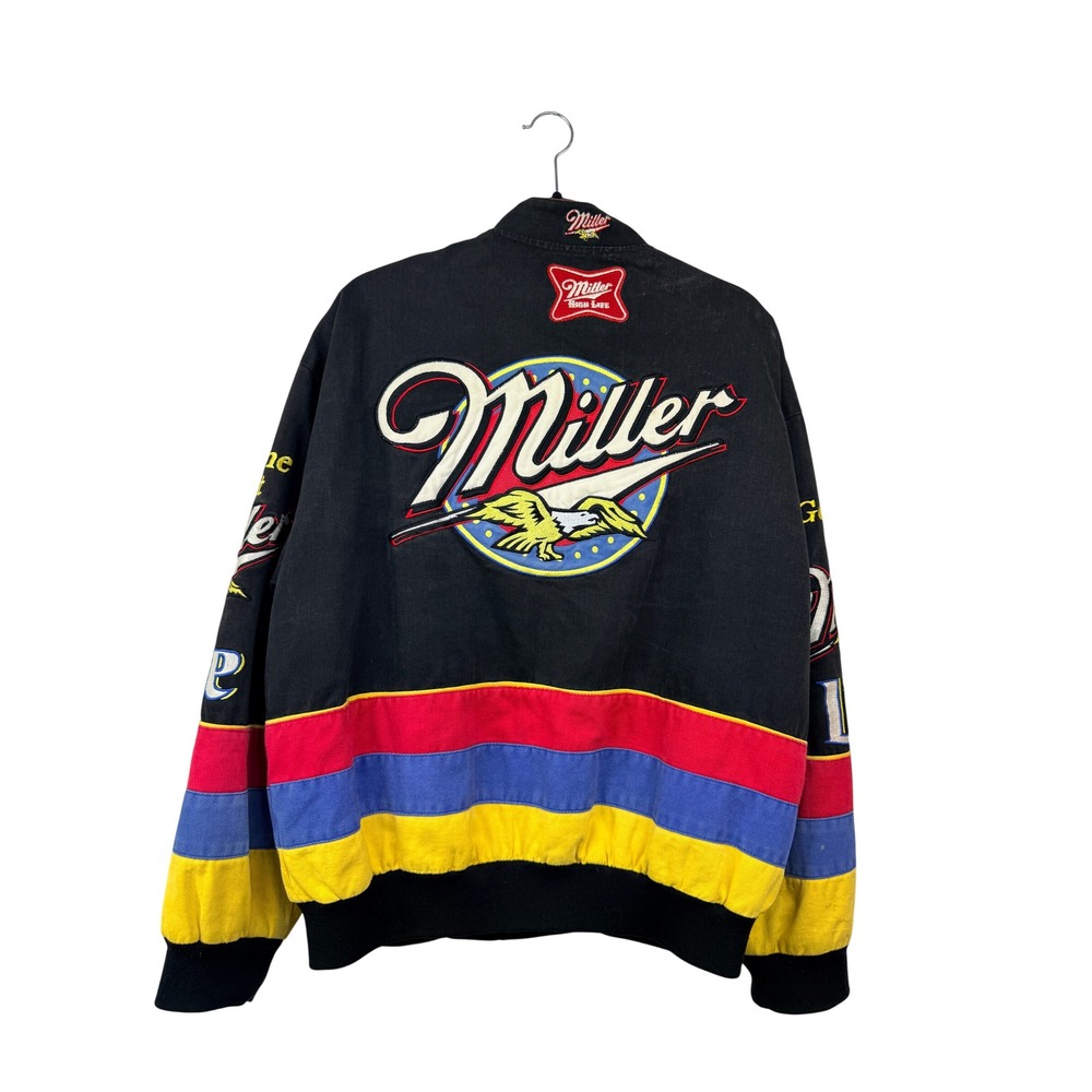 Jeff Hamilton Miller High Life Racing NASCAR Winston Cup Jacket Black Mens XL